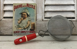 Vintage zeef met steel en steun