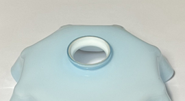 Vintage Frans opaline glazen lamp glas hemelsblauw