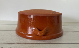 Franse terracotta pot kookpot braadpot met deksel