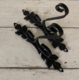 Frans klassiek smeedijzeren muurhouder wandhouder voor plant o.i.d. (2x)