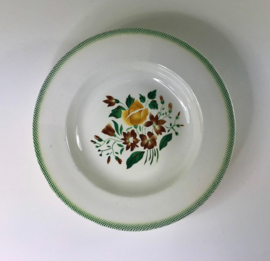Digoin Sarreguemines Rose Sauvage soepbord diep bord 1922-1965