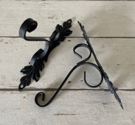 Frans klassiek smeedijzeren muurhouder wandhouder voor plant o.i.d. (2x)