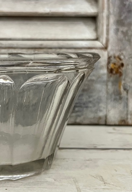 Antieke mond geblazen conische glazen confiture pot XL