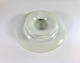 Gien Ceres etagère presenteer schaal op voet faience blauw