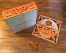 Vintage Franse koektrommel koekblik veritable Punchs 1960