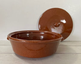 Franse flinke terracotta pot kookpot met deksel (nieuw!)