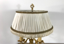 Klassieke Franse bronzen bouillotte lamp met 3 lichtpunten