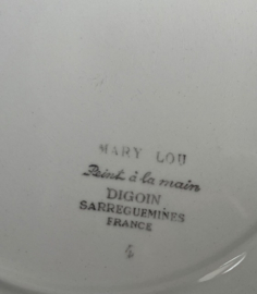 Digoin Sarreguemines Mary Lou diner bord 1922-1965