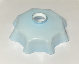 Vintage Frans opaline glazen lamp glas hemelsblauw