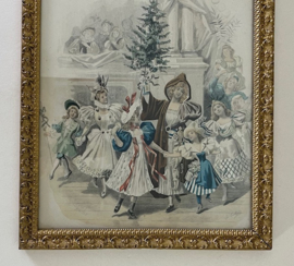 Lithografie La Mode Illustrée Kerst