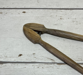 Franse vintage houten augurken tang