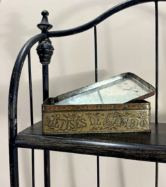 Antieke Franse blikken snoeptrommel Bêtises de Cambrai Confiserie Despinoy