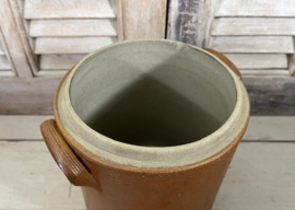 Antieke Franse olijven pot met deksel maat 5