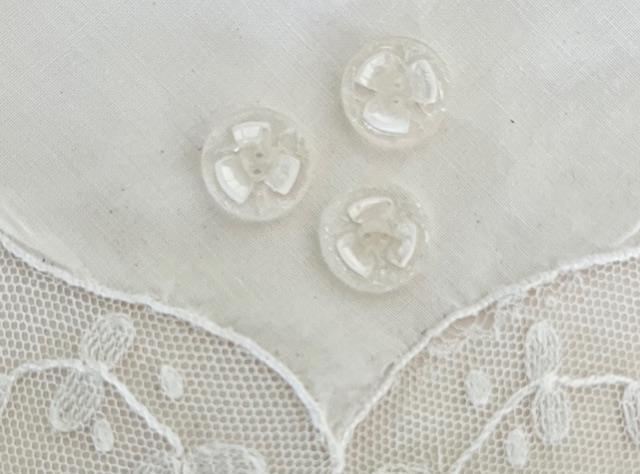 Franse vintage glazen knoopjes