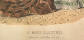 Ingelijste gravure van La Mode Illustrée