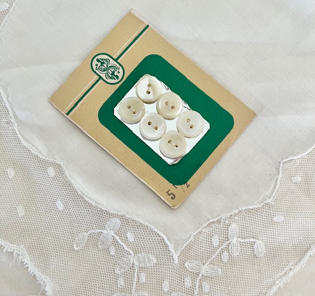Franse vintage glazen knoopjes
