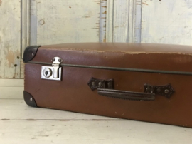 Antieke Franse koffer bruin stevig en goed sluitend