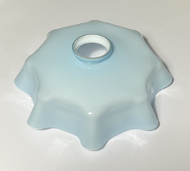 Vintage Frans opaline glazen lamp glas hemelsblauw