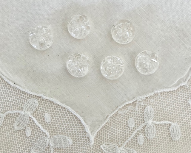 Franse vintage glazen knoopjes