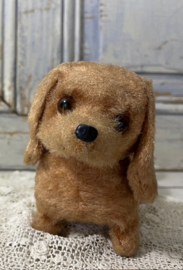 Vintage bewegende pluche teckel