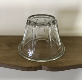 Antieke Franse jampot confiture pot facet conische vorm mond geblazen glas