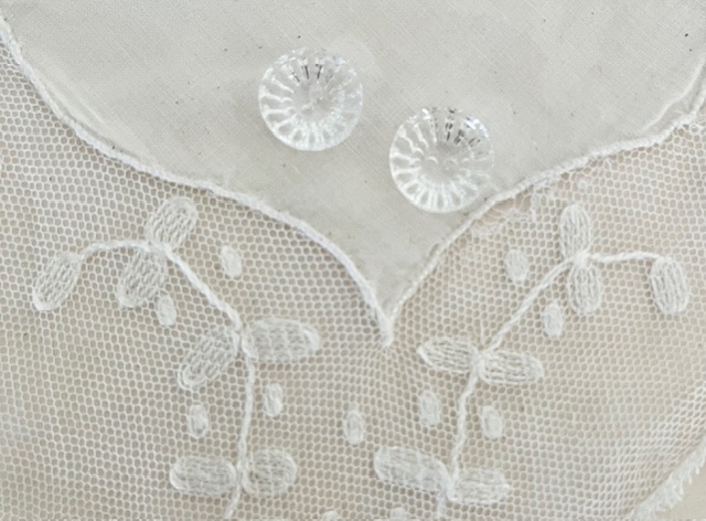 Franse vintage glazen knoopjes
