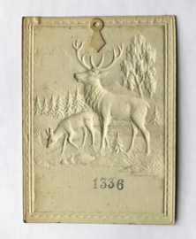 Vintage Dresdner Pappe kalender houder reetjes