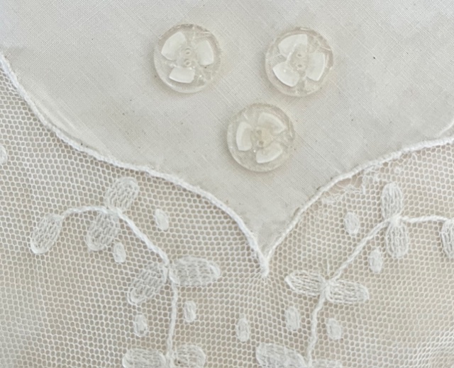 Franse vintage glazen knoopjes