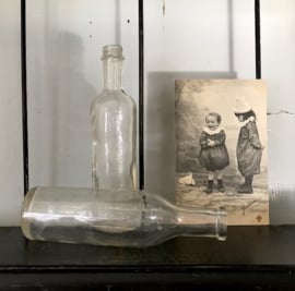 Set Franse glazen vintage flesjes circa 1920