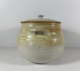 Vintage Franse keramische pot met deksel