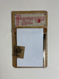 Magnetische koelkast houder met notitieblok Petits plats Maison