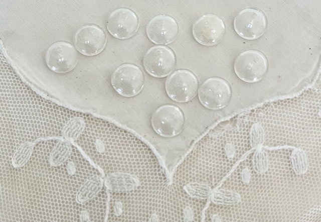 Franse vintage glazen knoopjes