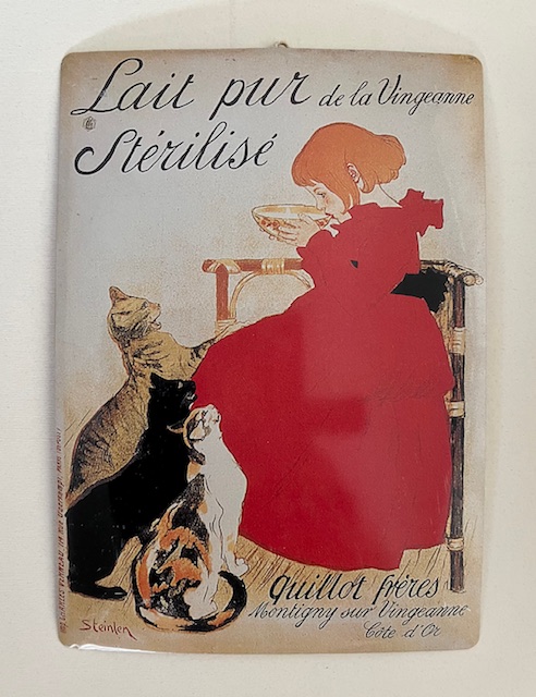 Vintage Franse reclamekaart Lait pur de la Vingeanne Stérilisé