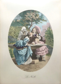 Franse illustratie lithografie La Nacelle