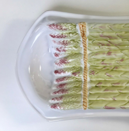 Asperge schaal Barbotine Majolica presenteer schaal