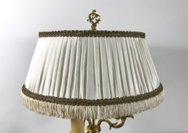 Klassieke Franse bronzen bouillotte lamp met 3 lichtpunten