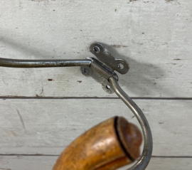 Antieke Franse dubbele wand kapstokhaak