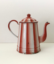 Cafetière L.F. Belgique rood / witte banen