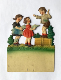 Vintage Dresdner Pappe kalender houder zangles