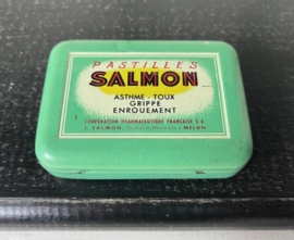 Vintage Frans groen blikje van Pastilles Salmon