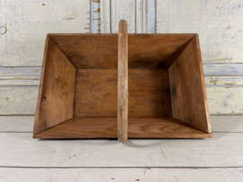 Vintage kleine houten pluk bak oogstbak fruitbak