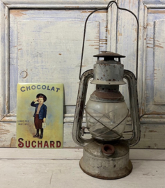 Antieke Franse stormlamp met lont A/C
