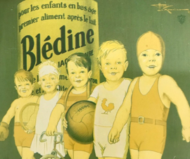 Franse reclamekaart carte metal La Bledine