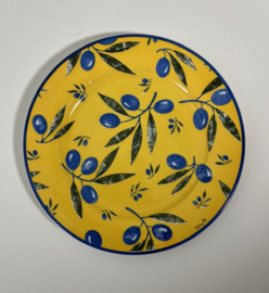Faience ligne Hôtesse Pallux grote diepe schaal met drie borden. Aanbieding!
