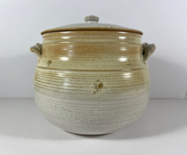 Vintage Franse keramische pot met deksel