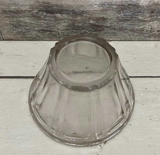 Antieke mond geblazen conische glazen confiture pot XL
