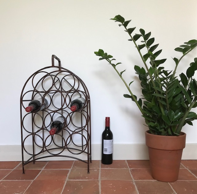 optocht blijven rem Vintage metalen wijnrek wijnflessenrek voor 11 flessen | Woonaccessoires |  Provence Brocante