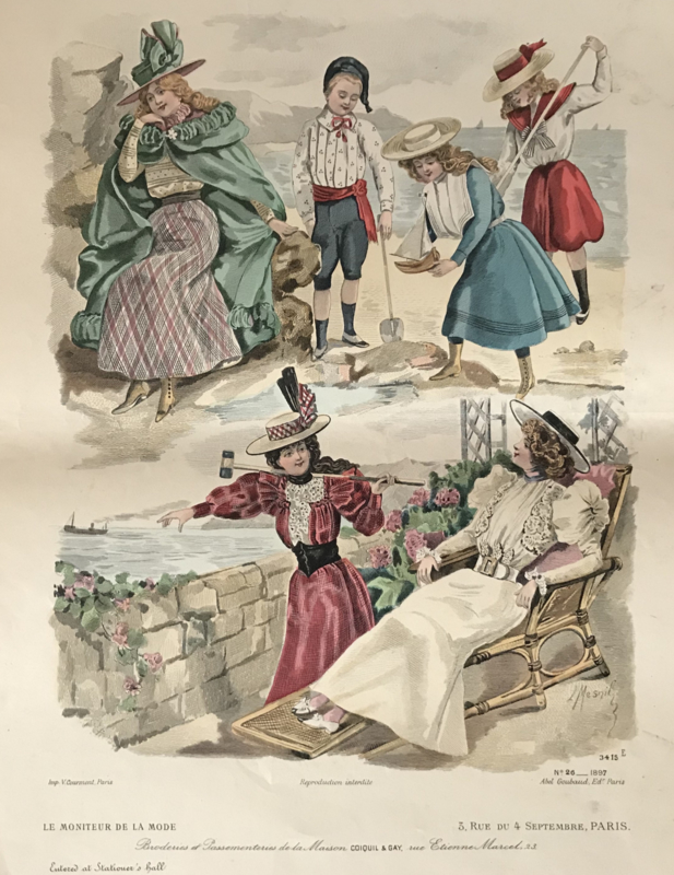 Le Moniteur de la Mode lithographie Abel Gouband Ed. Paris H