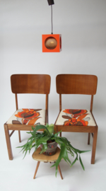 Space age kubus hanglamp met bol