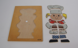 Houten ROLF schoolpuzzel ; bakker